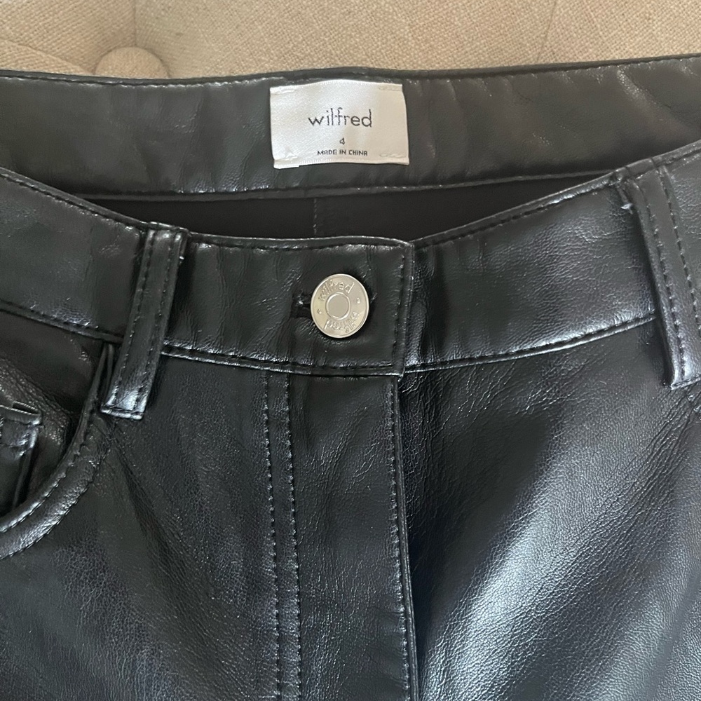 Black Melina Leather Pants